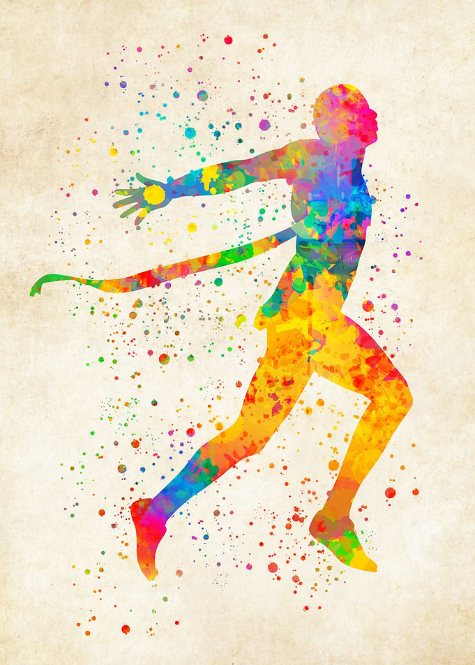 Athletic watercolor