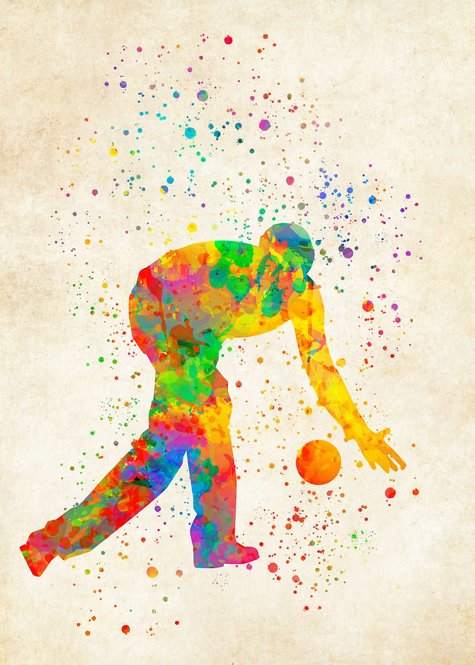 Bowling Watercolor
