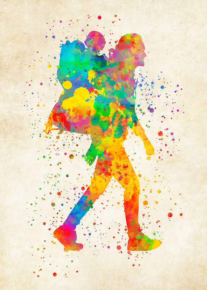 Backpacker Watercolor