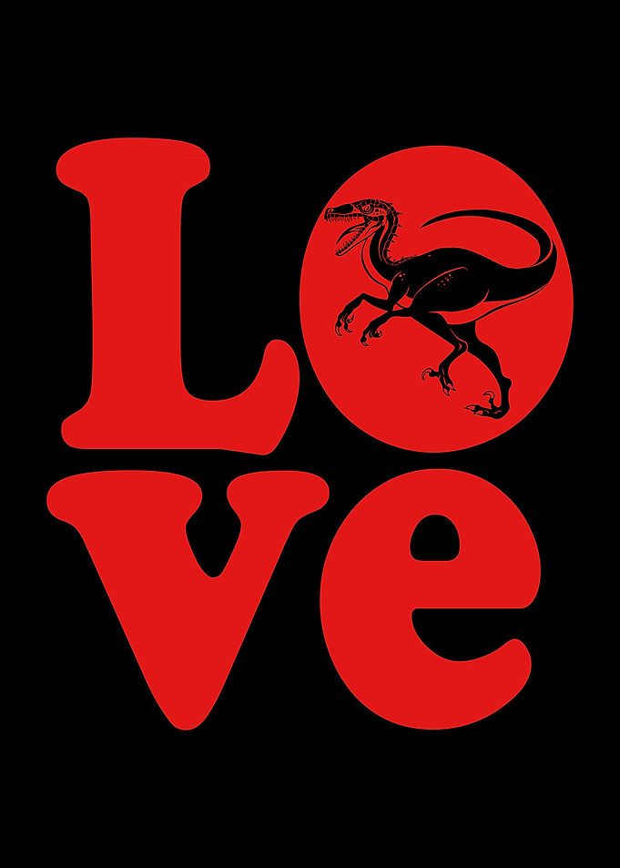 Velociraptor Love Heart