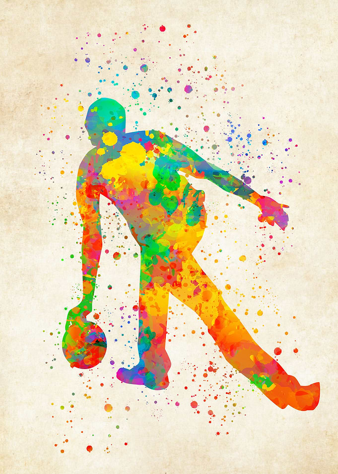 Bowling Watercolor