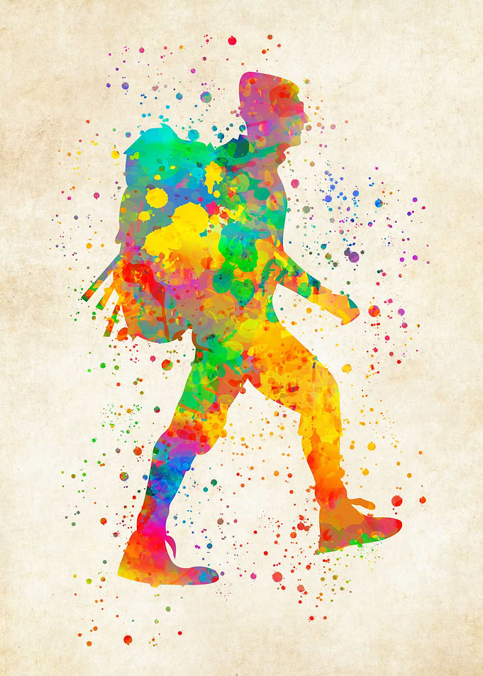 Backpacker Watercolor