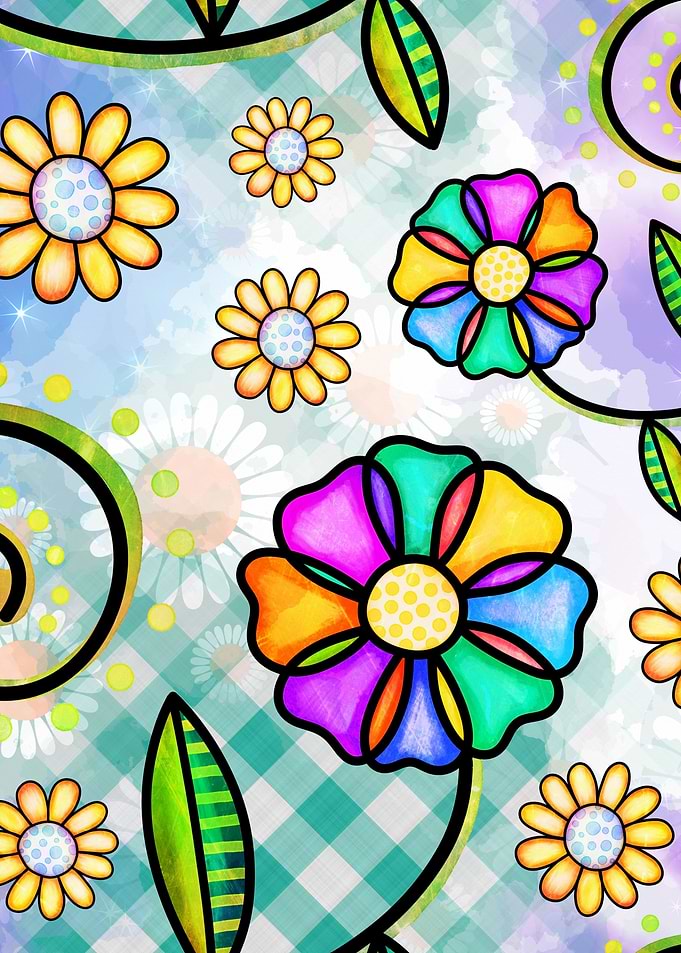 Watercolor Doodle Floral10