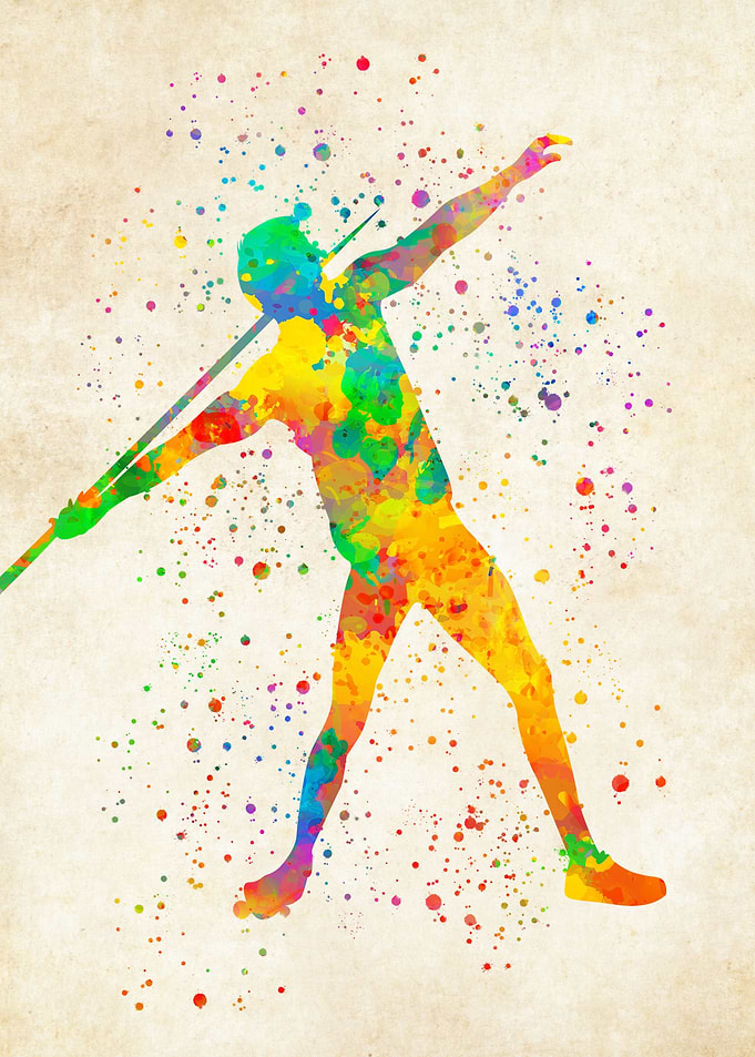 Athletic watercolor