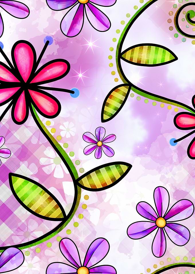 Watercolor Doodle Floral03