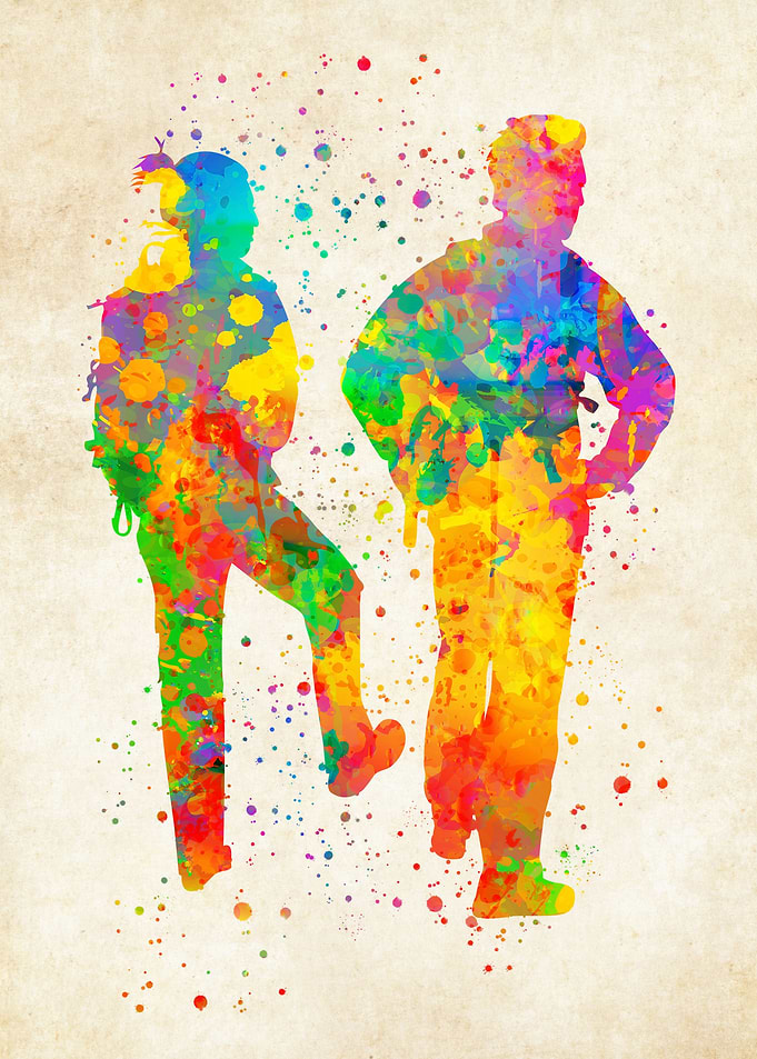 Backpacker Watercolor
