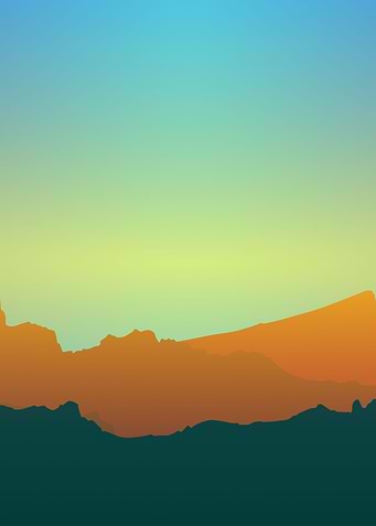 Dawn Mountain Range Left