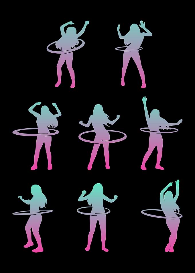 Hula Hoop Woman Dancing