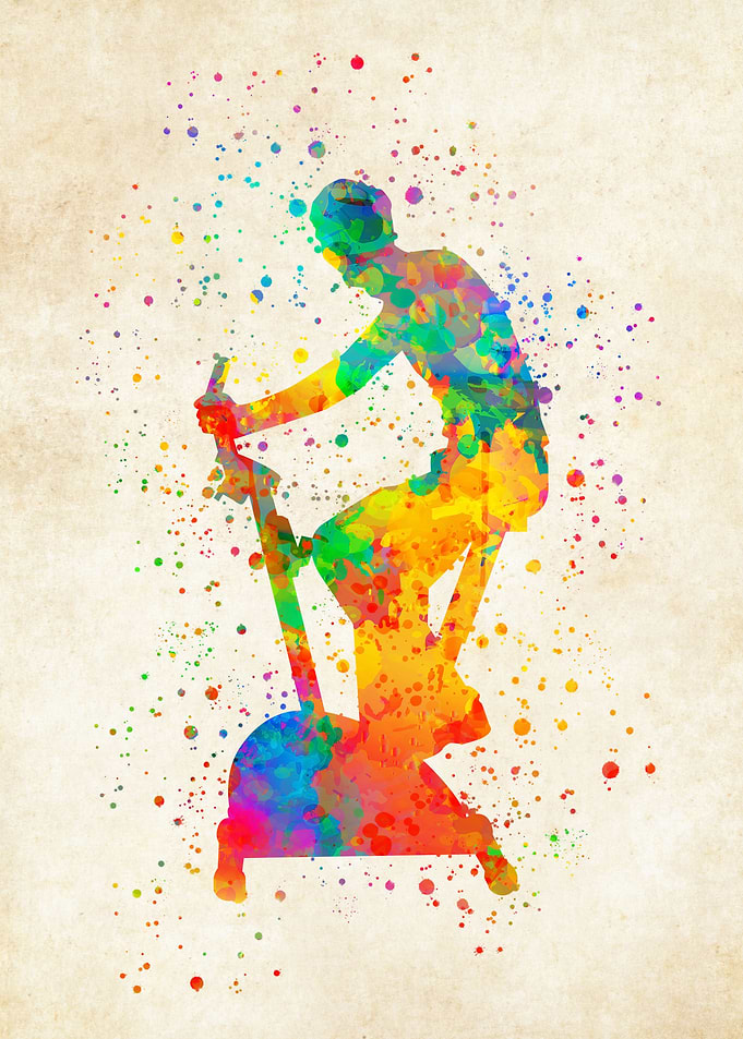 Exercise bike watercolor