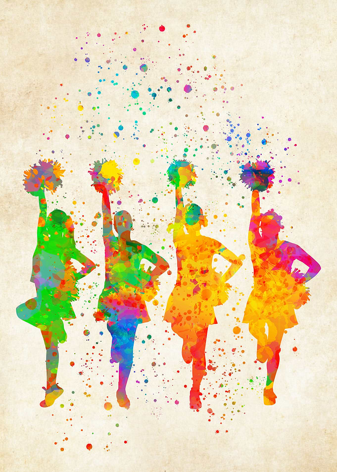 Cheerleader watercolor