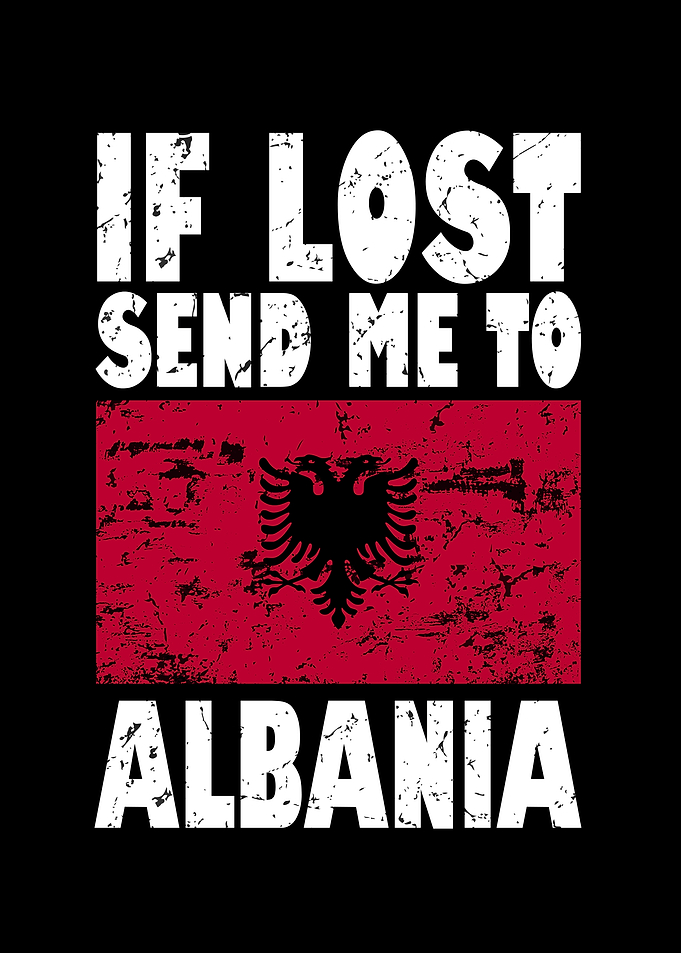 Albania Flag Saying