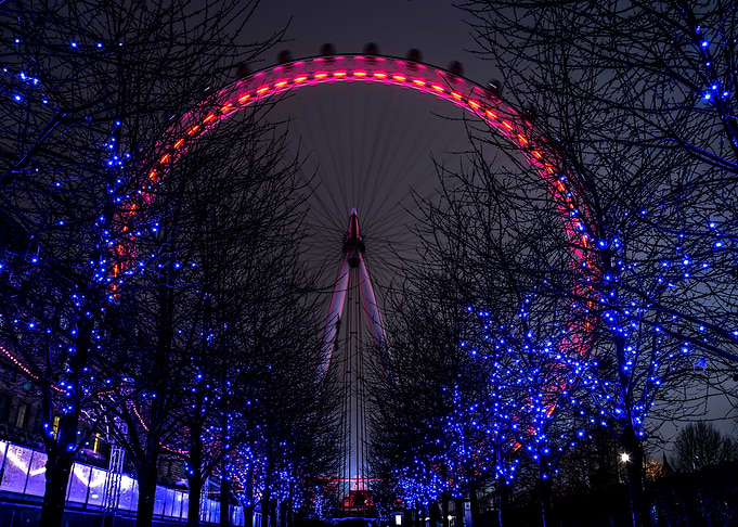 London Eye In Christmas