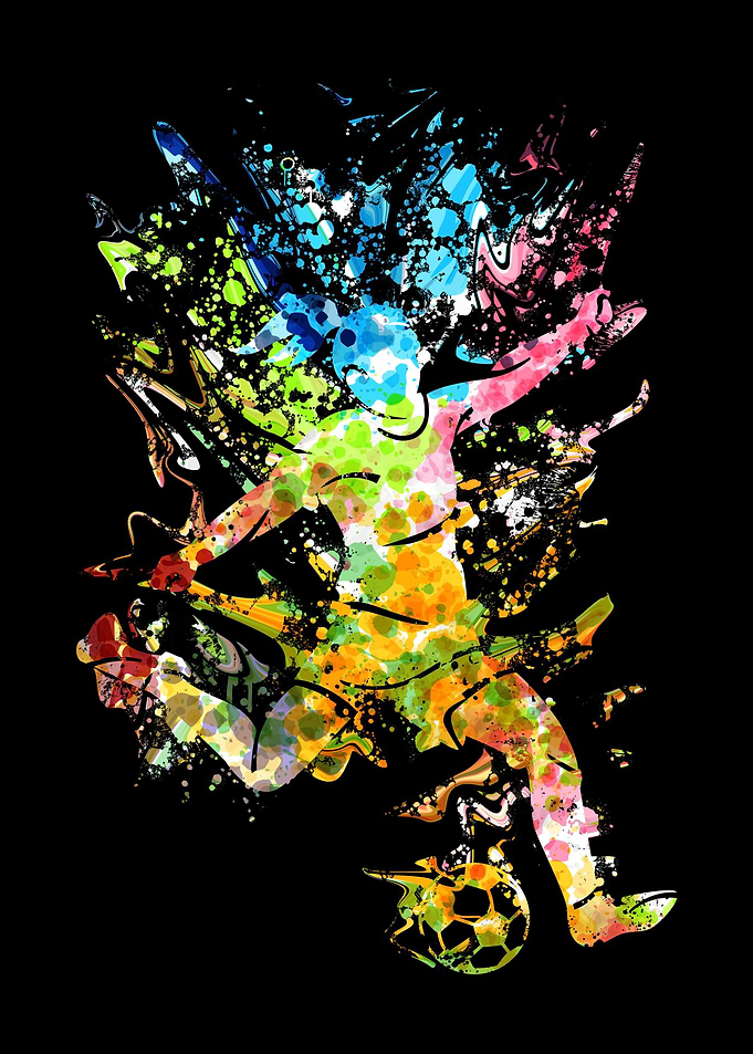 Soccer Girl Colorful