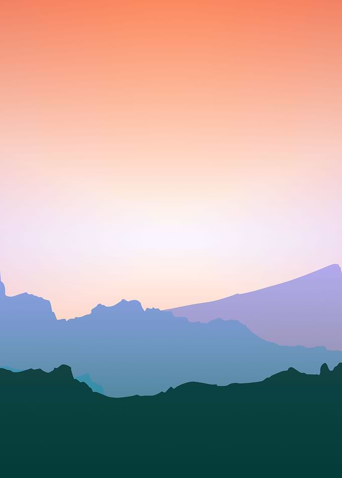 Dusk Mountain Range Middle