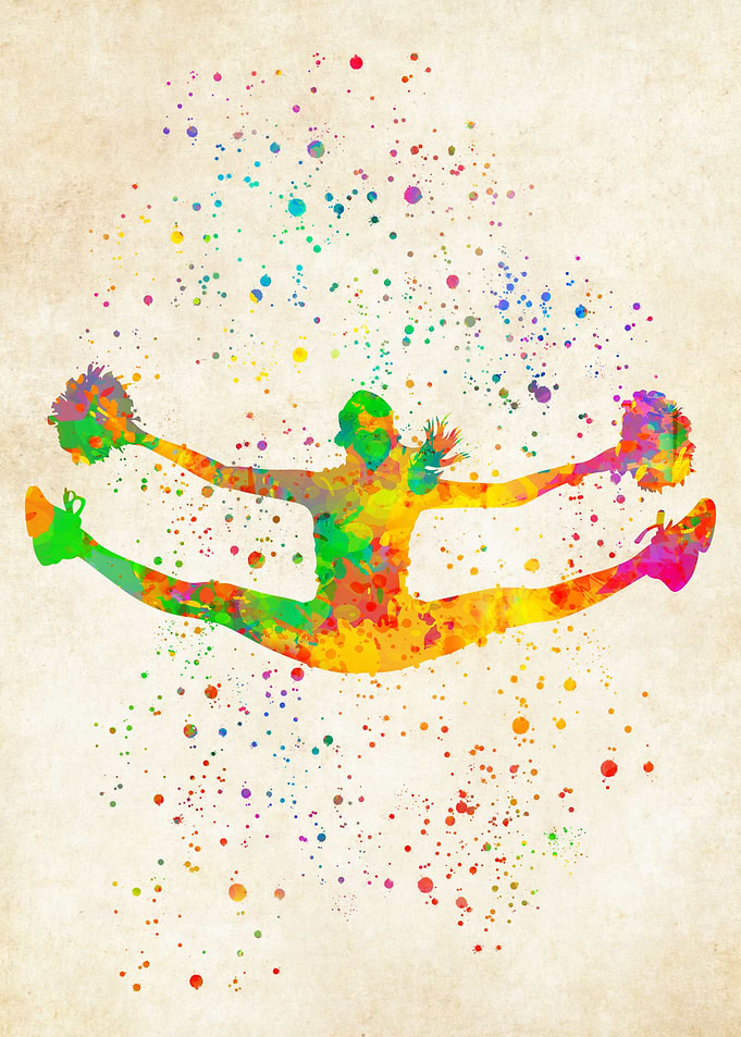 Cheerleader watercolor