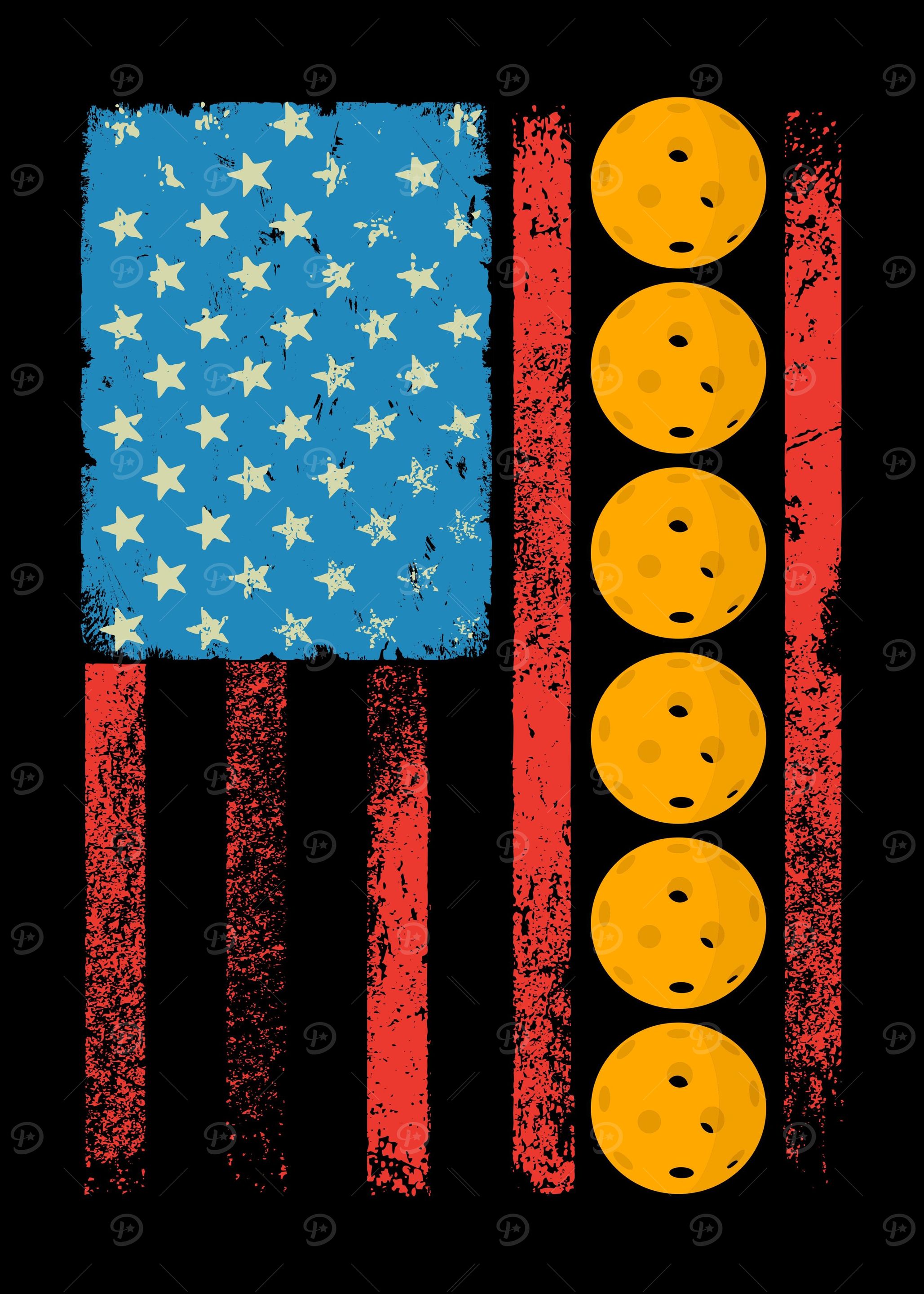 Pickleball US Patriotic