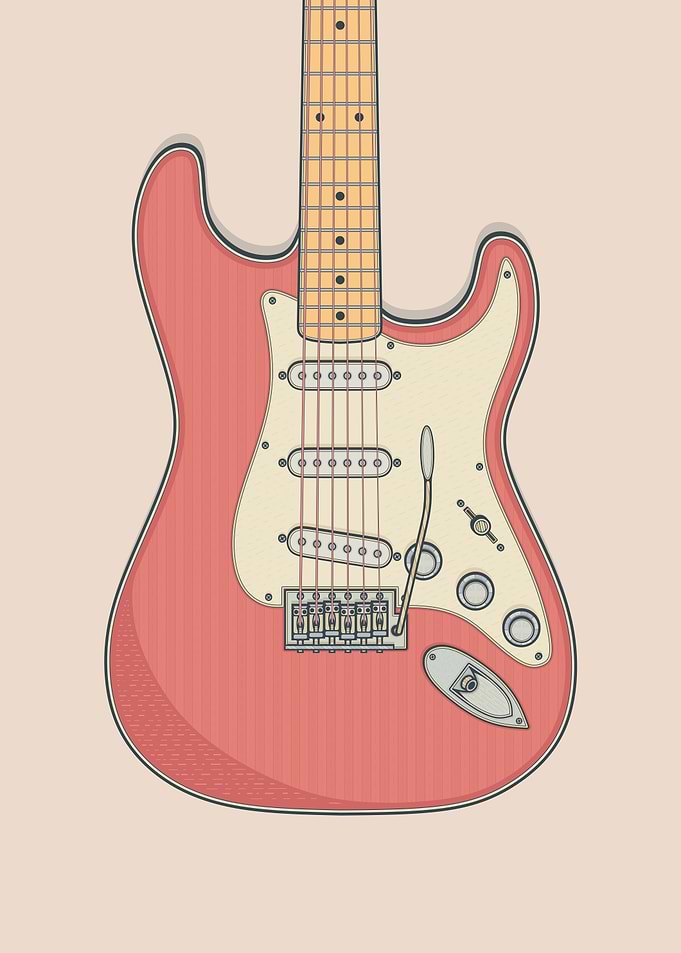 Fiesta Red Strat Guitar