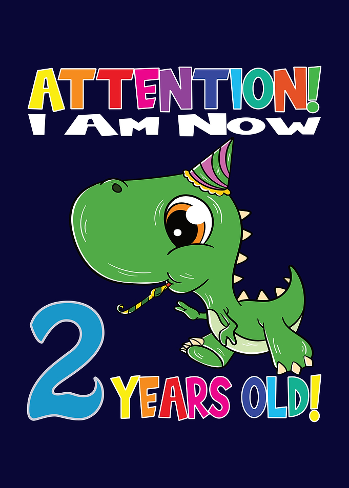 Dino Boy I Am 2 Years Old