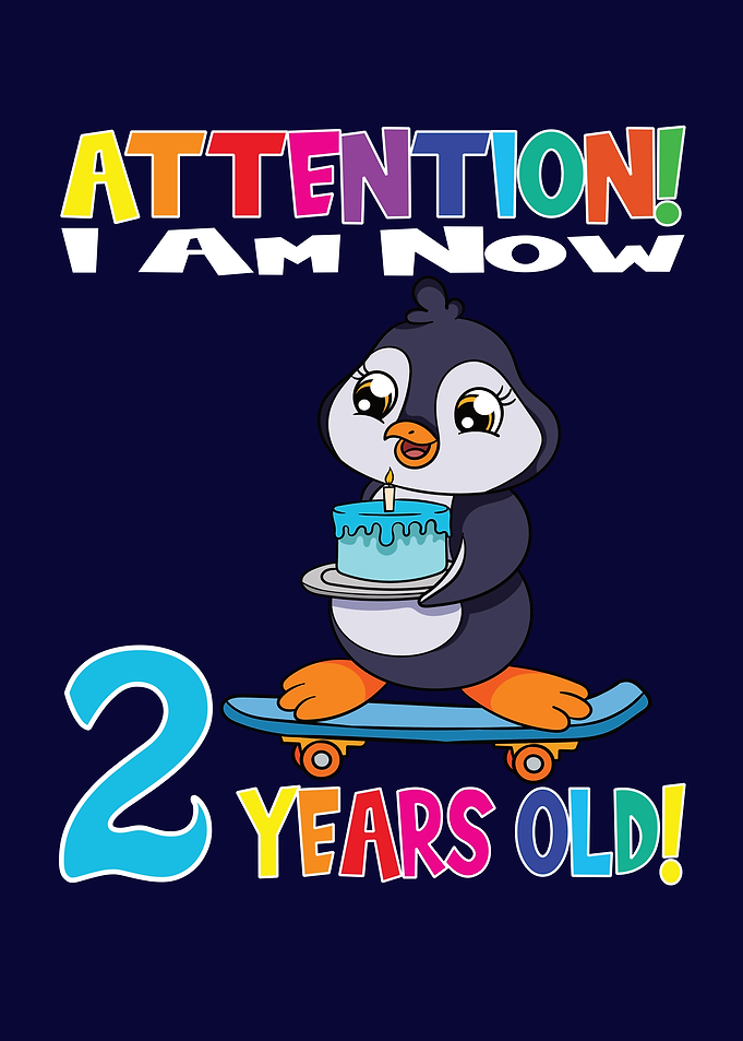 Penguin I Am 2 Years Old