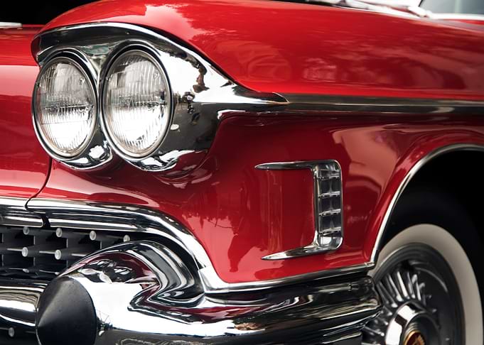 American car in red 1958