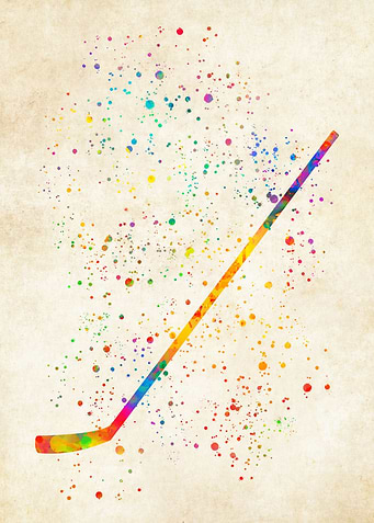Hockey watercolor