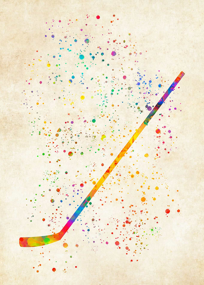 Hockey watercolor