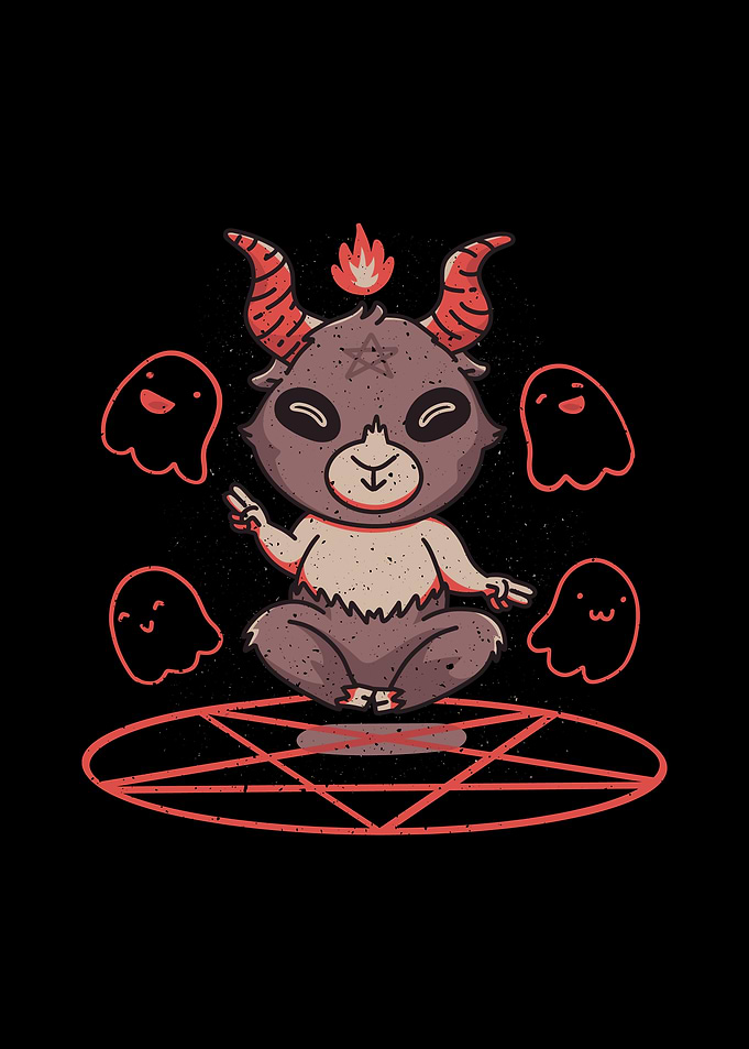 Cute Baphomet Goat Satanic
