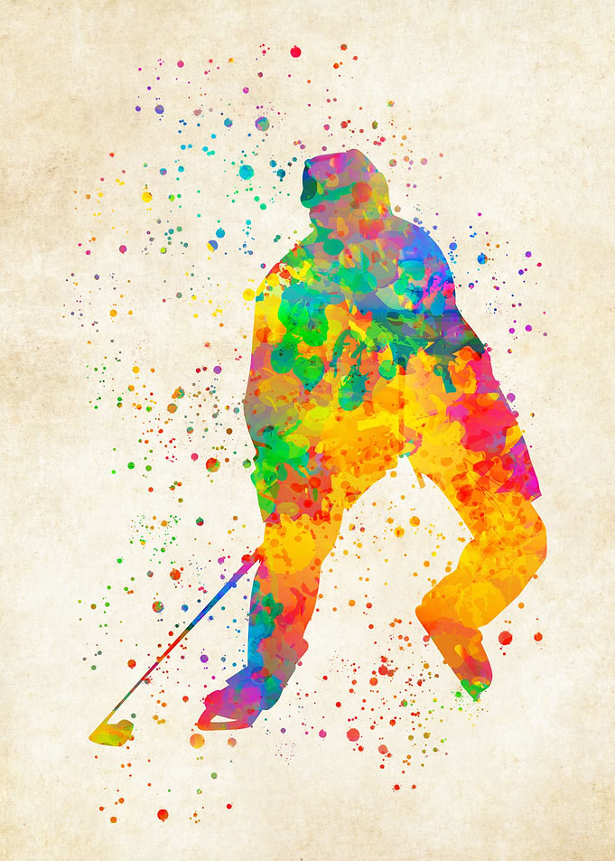 Hockey Ice Watercolor