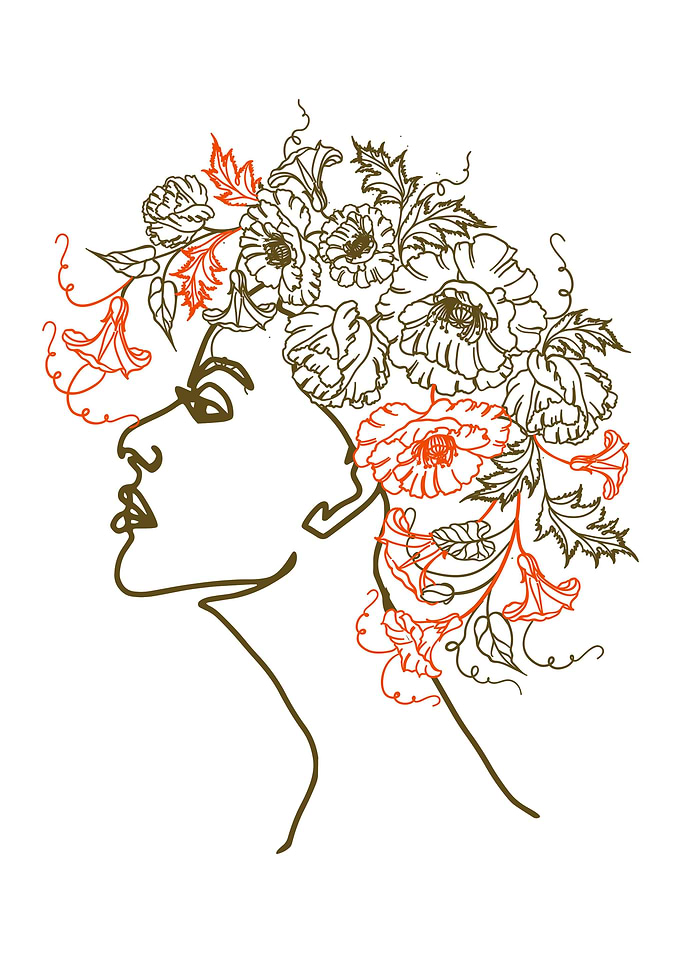 Woman with Flowers