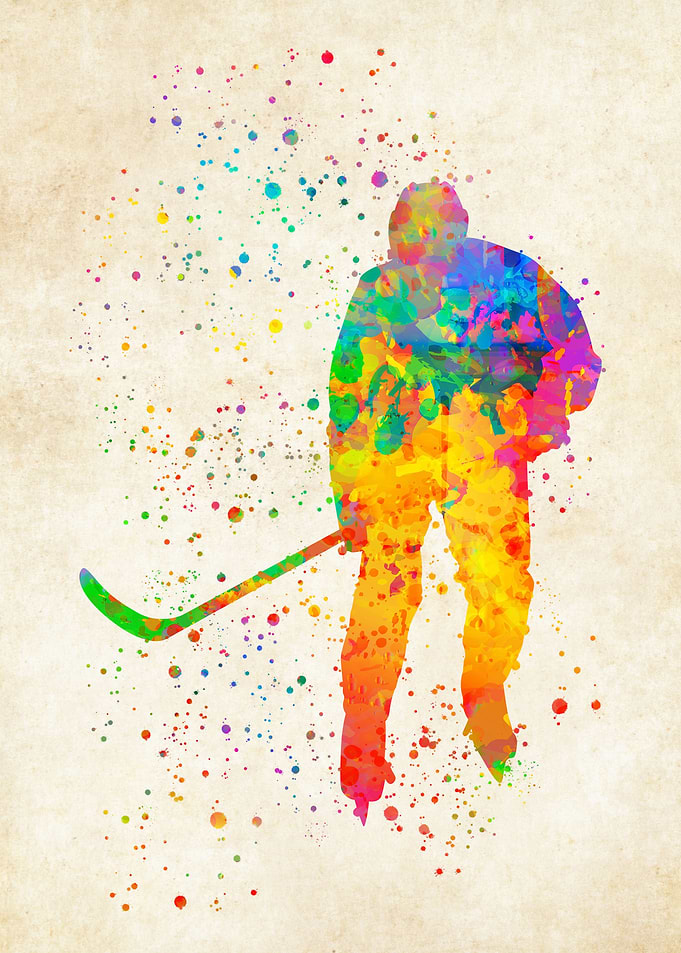 Hockey Ice Watercolor