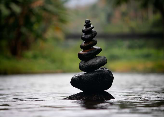 Zen stones Stacked