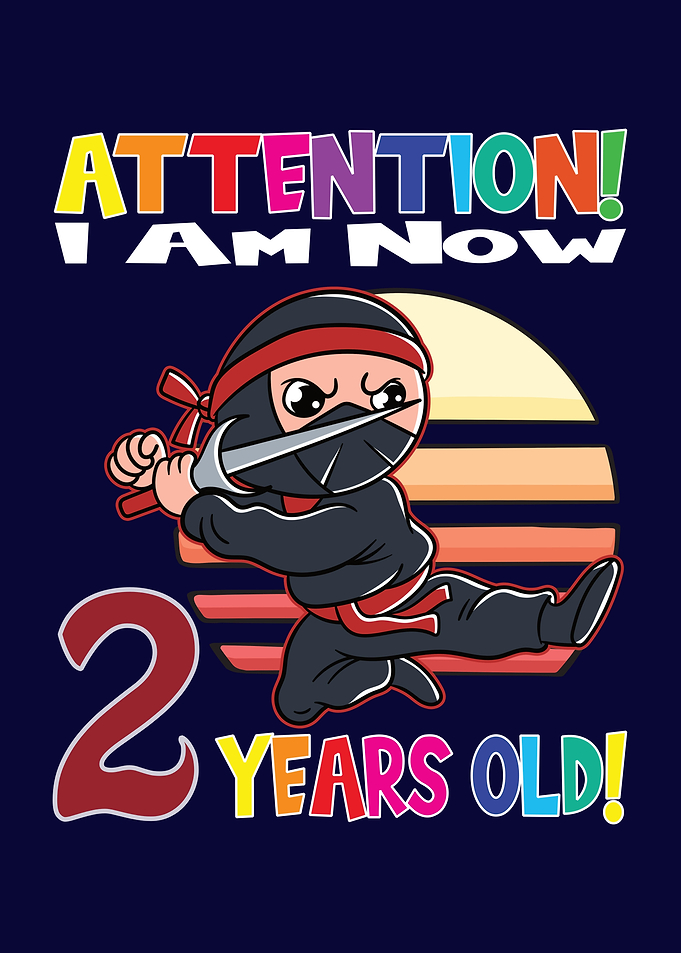 Ninja Boy I Am 2 Years Old