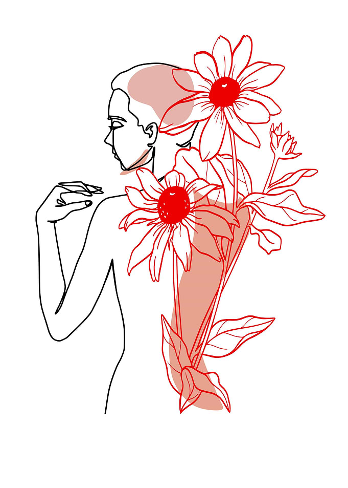 Woman with Flowers