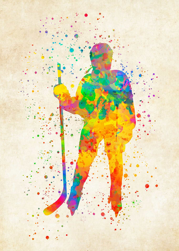 Hockey Ice Watercolor