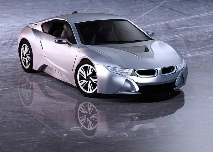 Sliver sports Car
