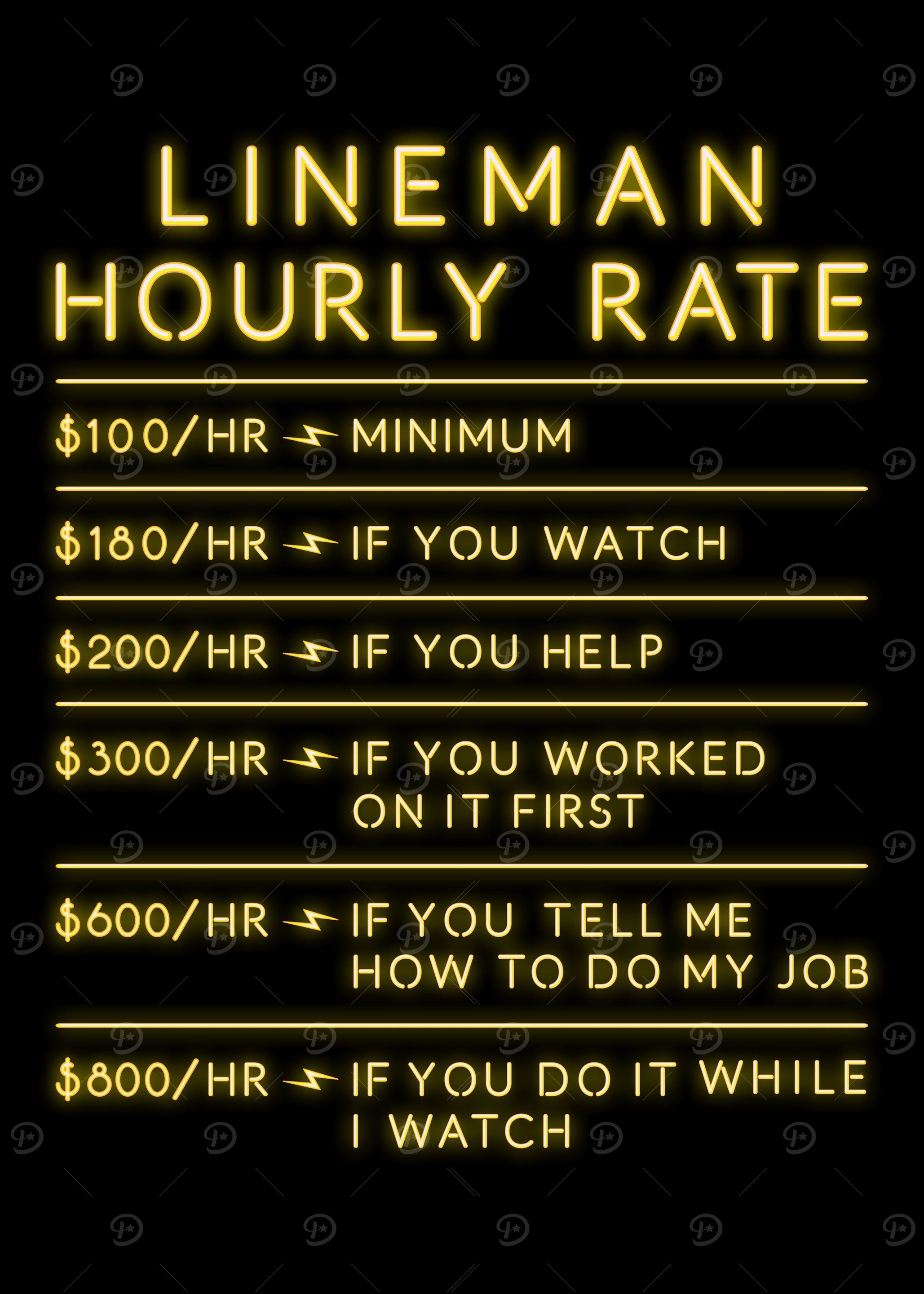 Lineman Hourly Rate
