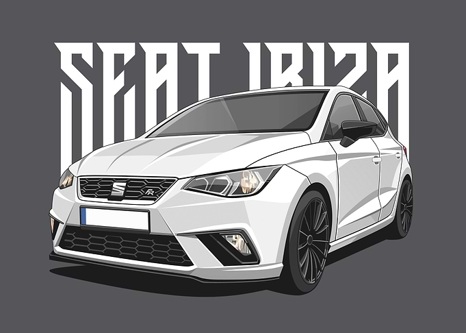seat ibiza fr white
