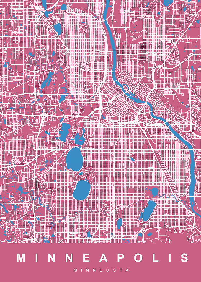 MINNEAPOLIS Map MINNESOTA