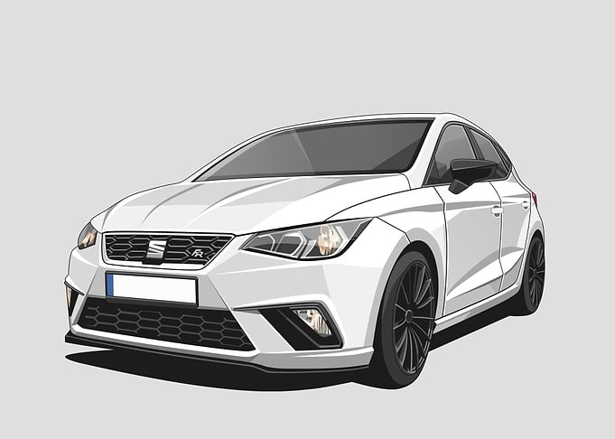 seat ibiza fr white