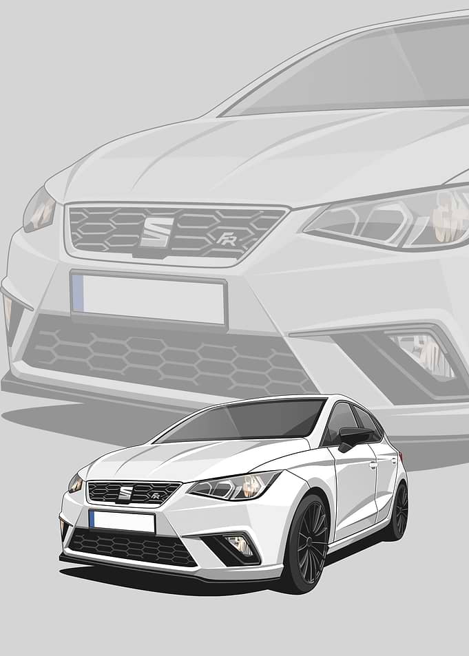 seat ibiza fr white