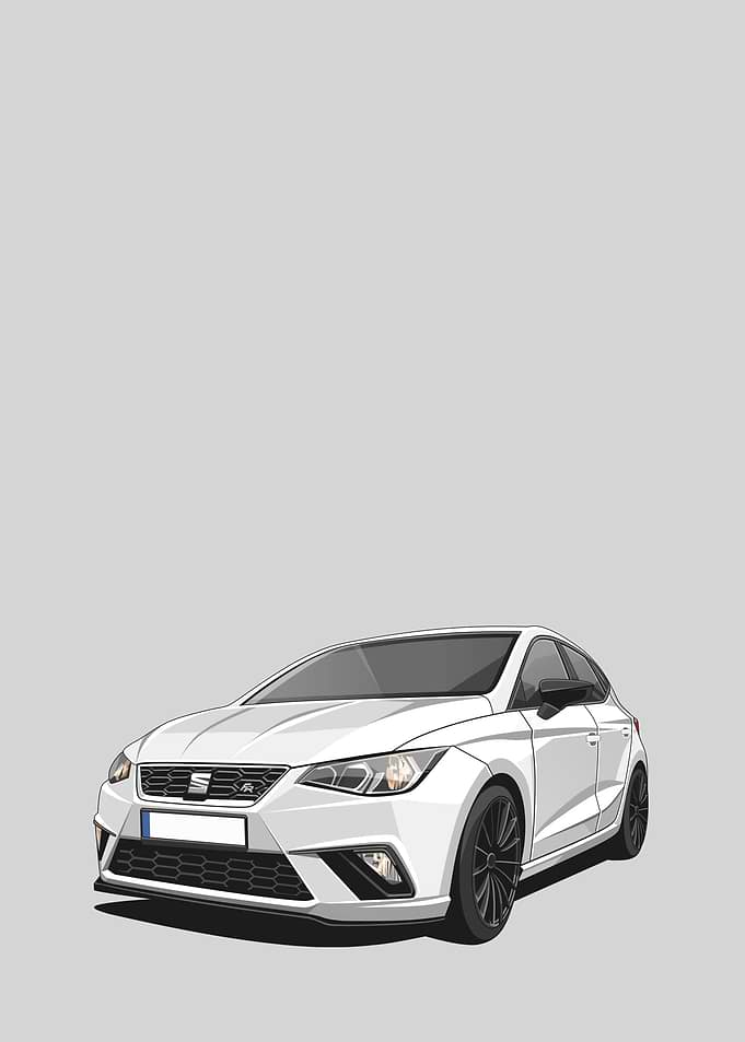 seat ibiza fr white