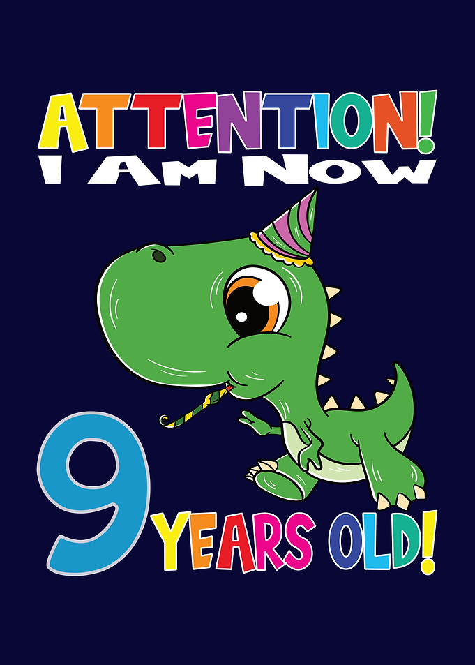 Dino Boy I Am 9 Years Old