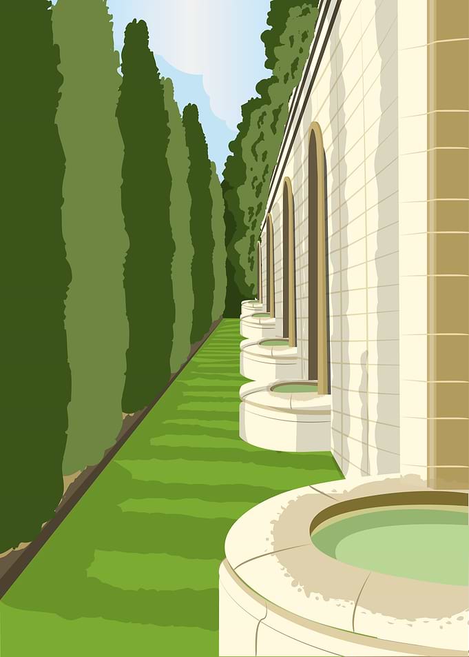 A luxury green garden