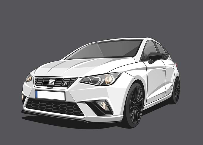 seat ibiza fr white
