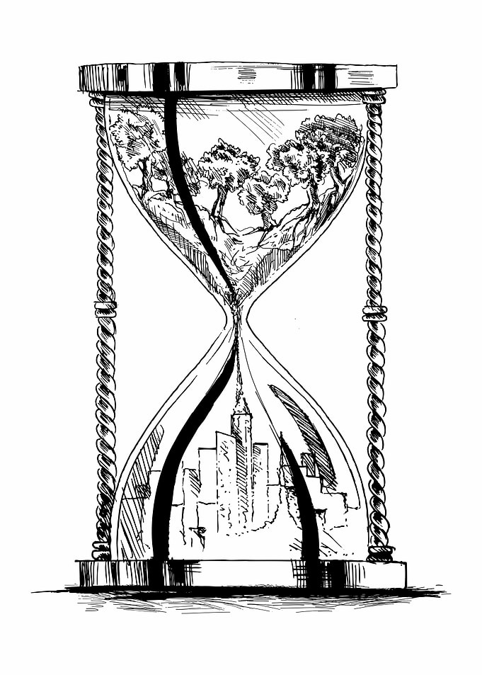 Hourglass ecology concept