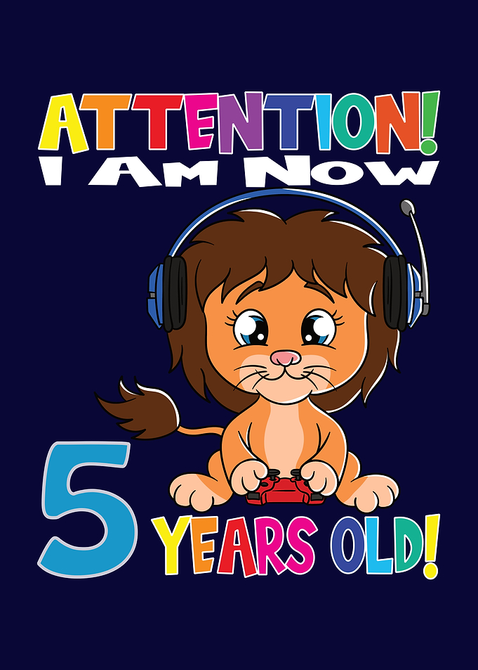 Lion Boy I Am 5 Years Old