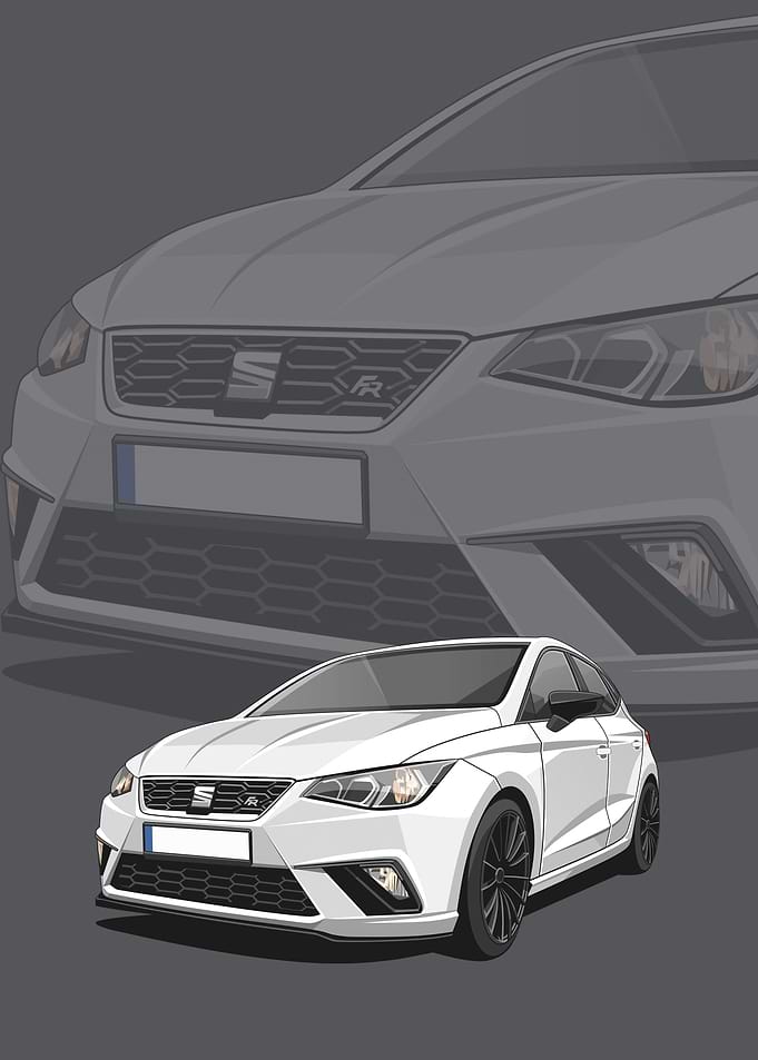 seat ibiza fr white