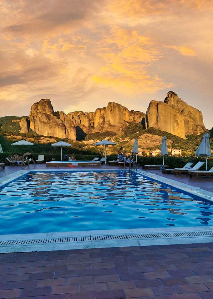 Sunset in Meteora