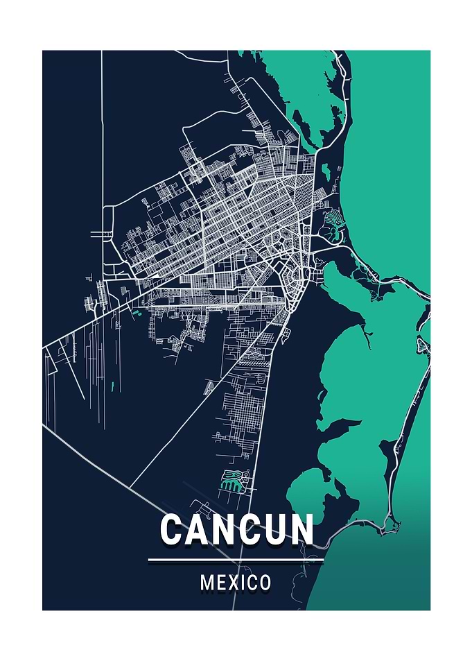 Cancun Mexiko City Map