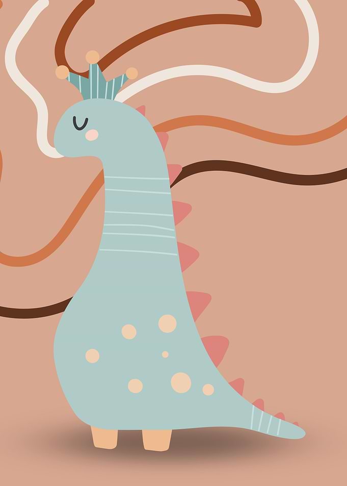 Calm Abstract Dinosaur